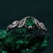 Gothic Elegance Engagement Ring - Mystical Darkness Silver Ring