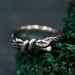 Unique Ring with Leaves - Wedding Ring with Leaf and Branch Design