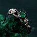 Emerald Whisper: Gothic Snake Ring