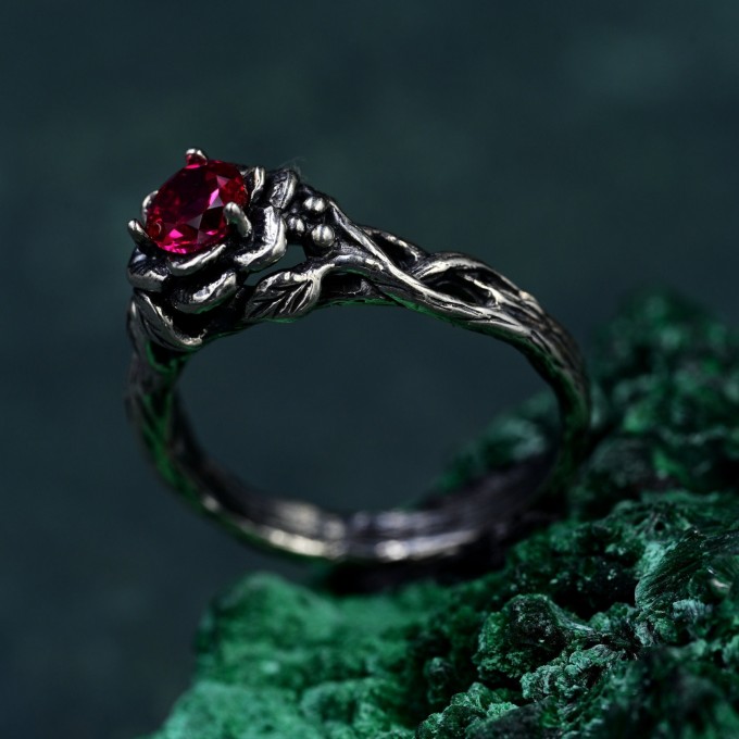 Nature-Inspired Handcrafted Lotus Silver Ring