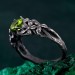 Floral Radiance: Gothic Peridot Ring