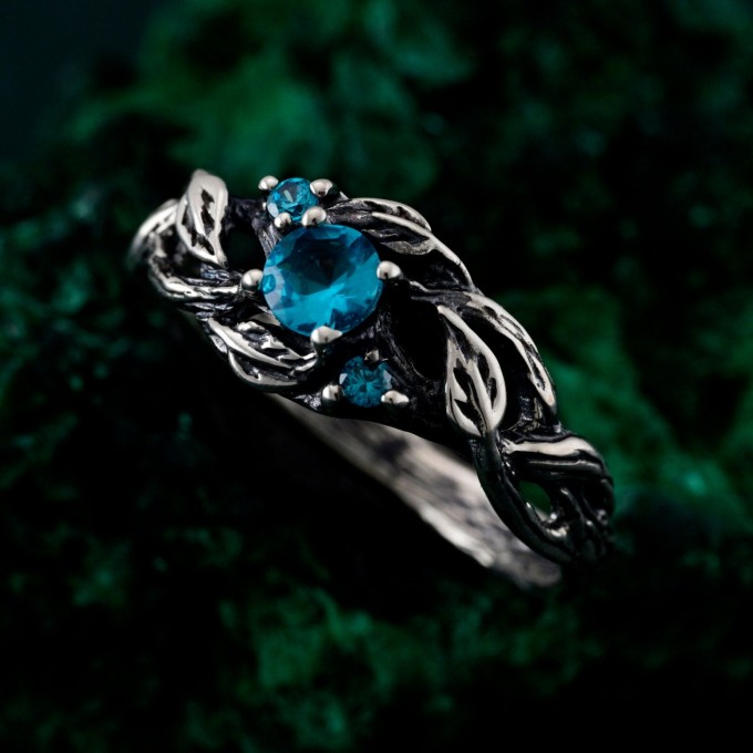 Nature's Finest Silver Leaf Elegance Ring