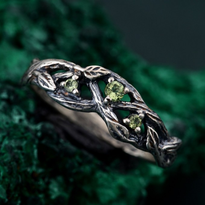 Eternal Tree Branch Silver Band - Woodland Whispers Design