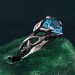 Branches and Leaves Design Topaz Ring – Nature-Inspired Ring with Leaves and Branches Surrounding Topaz, Gift for Her, Gift for Him