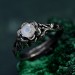 Gothic Sterling Silver Ring with Moonstone: A Celestial Dream