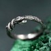 Wedding Ring Leaf and Branch – Unisex Gothic Ring with Leaves and Branch, Wedding Ring for the Enigmatic Couple