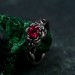 Flame of the Lotus: Gothic Ruby Ring