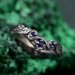 Whispers of Twilight: Gothic Leaf Sapphire Ring