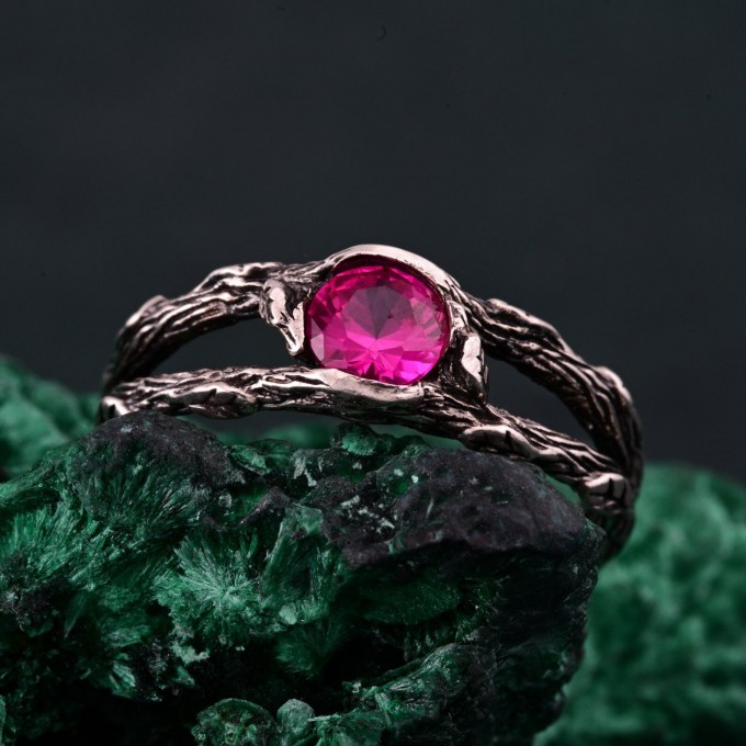 Nature's Touch Silver Branch Ring