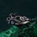 Topaz Enchantment Gothic Ring – Mystical Unisex Wedding Band, Witchy Statement Topaz Ring, Unique Gothic Gemstone Jewel