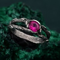 Branch ring in silver, Silver Branch Band, Nature's Touch Ring, Silverwood Wrap Ring, Twiggy Silver Ring, Woodland Branch Band