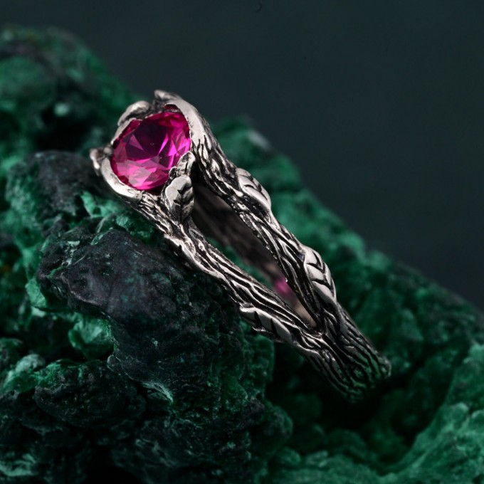 Branch ring in silver, Silver Branch Band, Nature's Touch Ring, Silverwood Wrap Ring, Twiggy Silver Ring, Woodland Branch Band