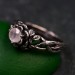 Gothic Sterling Silver Ring with Moonstone: A Celestial Dream