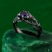 Artisan Silver Skull Engagement Ring - Mystical Wedding Band with Bohemian Branch Design