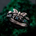 Sterling Silver Butterfly Ring - Whimsical Fairy Garden Jewelry