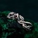 Garnet Twig Silver Ring - Adorned Branch Design