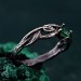 Emerald Whisper: Gothic Snake Ring