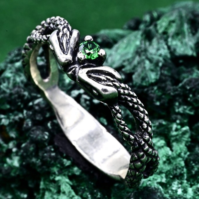 Unusual Nature Wildlife Animal Engagement Ring – Woodland Animal Wrap Ring, Serpentine Embrace Ring, Twisted Serpent Band