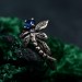 Enchanted Butterfly Silver Ring with Blue Gemstone
