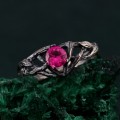 Heart of Fire: Gothic Ruby Ring