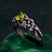 Floral Radiance: Gothic Peridot Ring