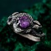 Heart of the Dragon: Gothic Amethyst Ring