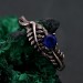 Sapphire Fern Branchlet Ring: Whispering Fern Design