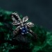 Enchanted Butterfly Silver Ring with Blue Gemstone
