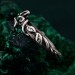 Silver Branch Ring with Emerald: Graceful Nature-Inspired Design