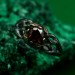Whispers of the Woods: Gothic Garnet Ring