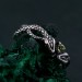 Emerald Coil: Gothic Snake Ring with Peridot