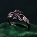Topaz Enchantment Gothic Ring – Mystical Unisex Wedding Band, Witchy Statement Topaz Ring, Unique Gothic Gemstone Jewel