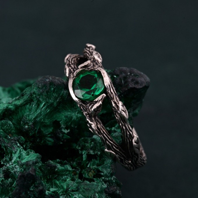 Nightfall Sterling Ring with Shadowed Elegance