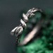 Wedding Ring Leaf and Branch – Unisex Gothic Ring with Leaves and Branch, Wedding Ring for the Enigmatic Couple