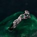 Twig & Leaf Floral Silver Ring – Fantasy Nature Motif Engagement Ring