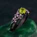 Floral Radiance: Gothic Peridot Ring