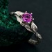 Nature-Inspired Bridal Band with Intricate Botanical Design