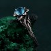 Unique Topaz Blossom Twig Ring – Enchanted Forest Design, Woodland Whispers Ring, Whimsical Vine Ring