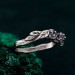 Celestial Petals: Gothic Moonstone Ring