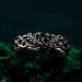 Emerald Oak Leaf Silver Ring