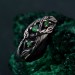 Boho Emerald Braided Ring - Tree Motif Engagement Jewelry
