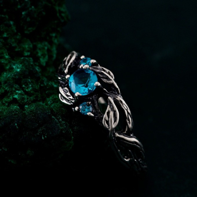 Nature's Finest Silver Leaf Elegance Ring