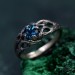 Silver Forest Bark Ring: Unique Rustic Tree Texture