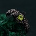 Blossom Silver Ring - Nature's Elegance with Floral Twig Accent