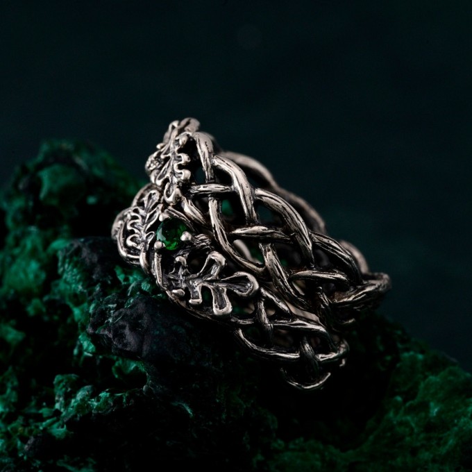 Celtic Woodland Wedding Rings - Nature's Embrace Oak & Acorn Love Bands