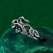 Unisex Gothic Wedding Ring – Witchy Statement Ring, Silver Geometric Design, Unique Gothic Jewelry for All Genders