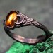 Moonlit Magic Black Witch's Wedding Ring & Woman Wilderness Ring