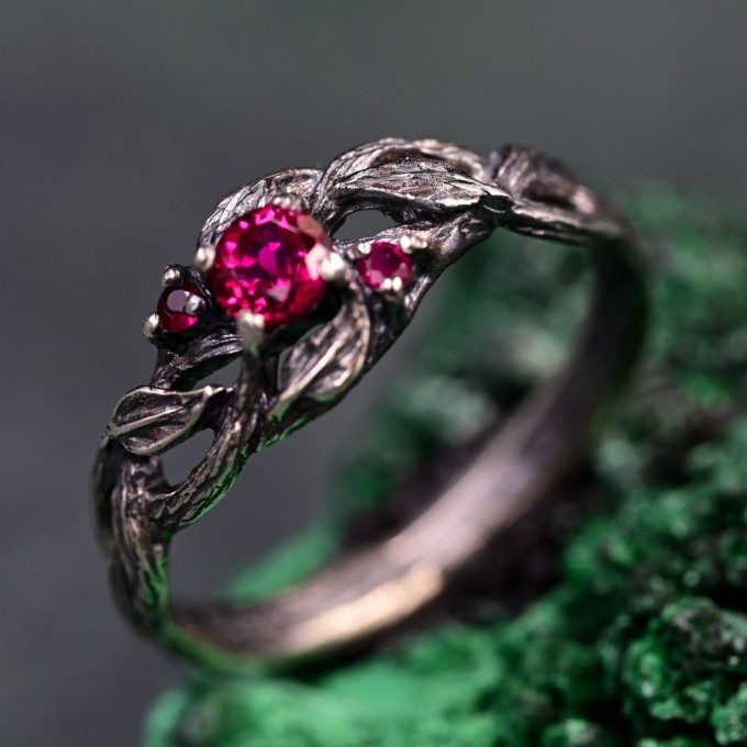 Nature's Finest Silver Leaf Elegance Ring