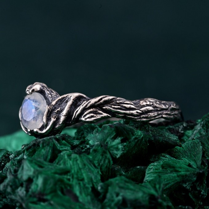 Enchanted Forest Engagement Ring - Rustic Twig of Love Band