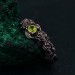 Peridot Blossom Silver Ring